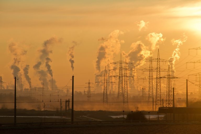 climate change city skyline