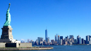 Statue of Liberty National Monument and NYC skyline