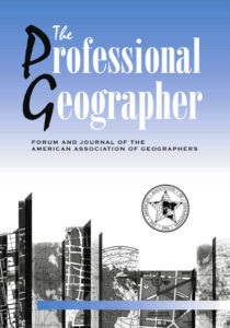 The Professional Geographer Cover Flat