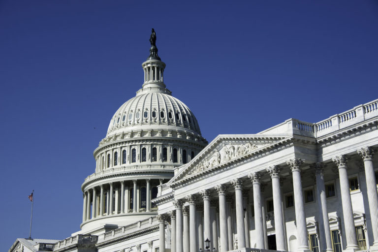 United States Capitol in Washington DC - view from South building