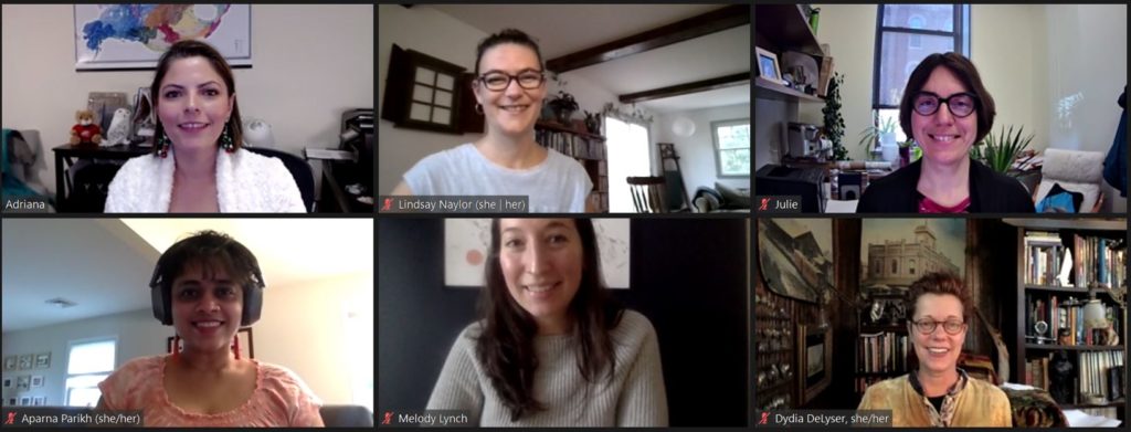 A Screen capture of an Onboarding Workshop with Selection Committee on Research Practices and Research Design on December 3, 2021