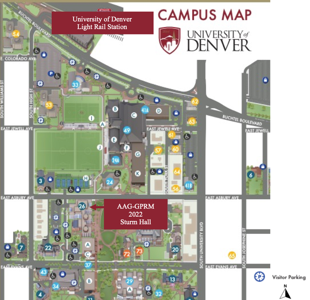 University of Denver campus map image
