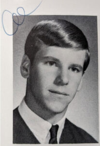 Photo of a young Laurence Allan James, Mira Loma High School yearbook, 1967