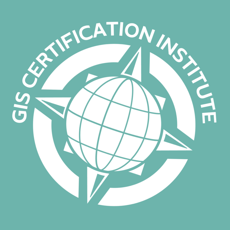 white GISCI logo on light green background