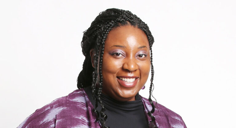 2022 Puget Sound Business Journal (PSBJ) 40-Under-40 honoree Natasha Rivers is pictured in the newsroom photo studio in Seattle, Washington on August 1, 2022. Credit: Anthony Bolante, PSBJ