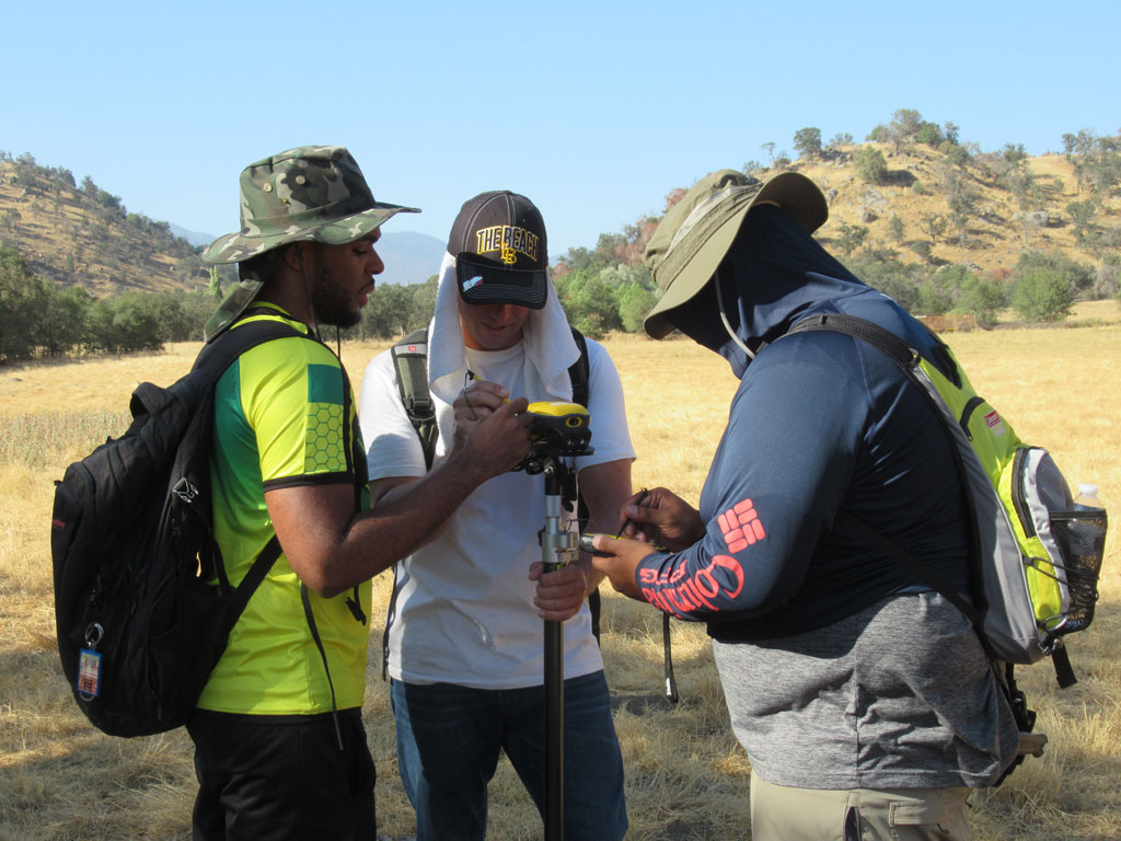 CSULB students performing GPS data collection