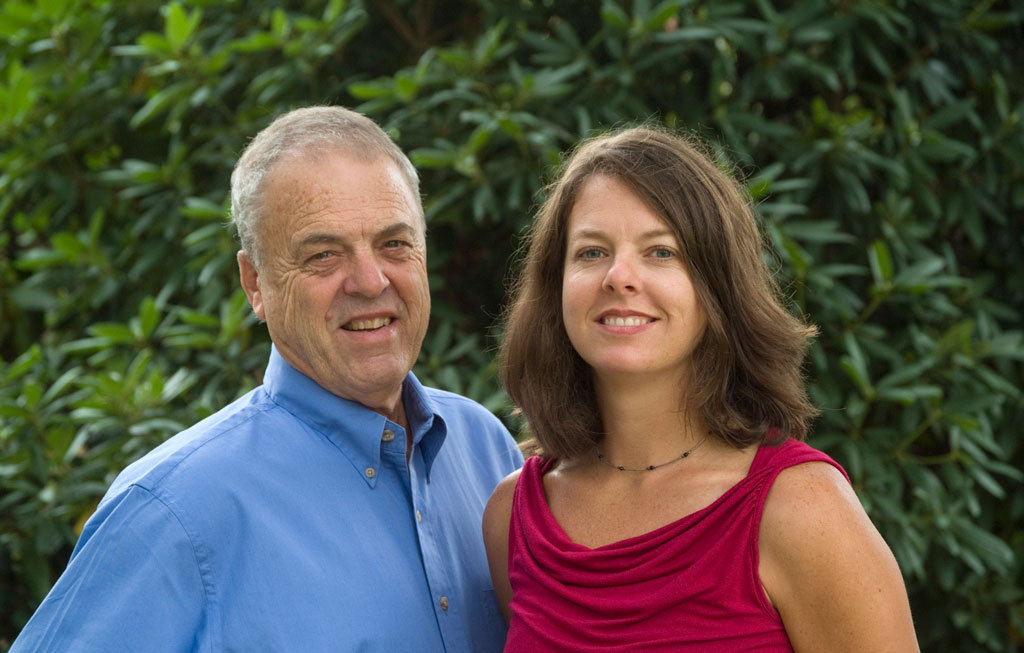 Portrait of Neal Lineback and his daughter Mandy Lineback Gritzner, who has followed in her dad’s footsteps and become a geographer.