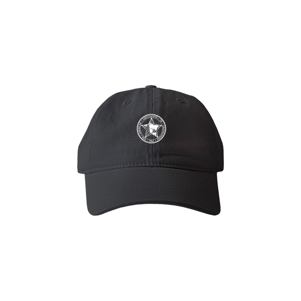 Classic navy blue baseball hat with white AAG seal