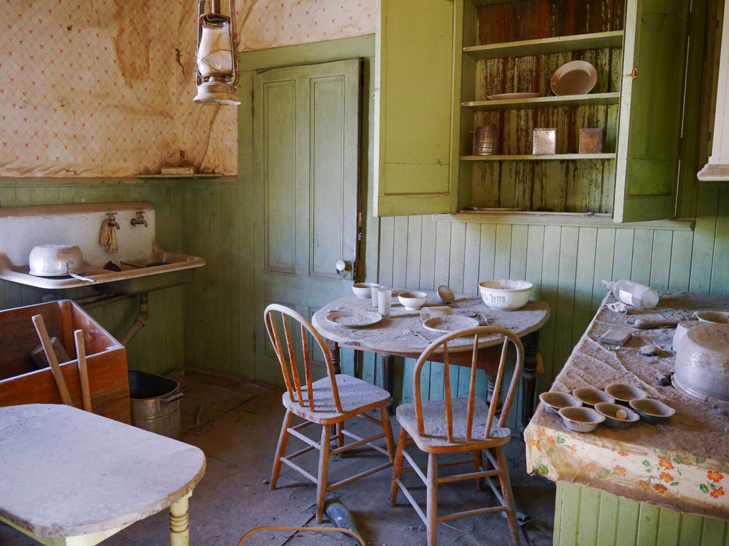 Interior view of a kitchen in Bodie, Calif. Courtesy Dydia DeLyser